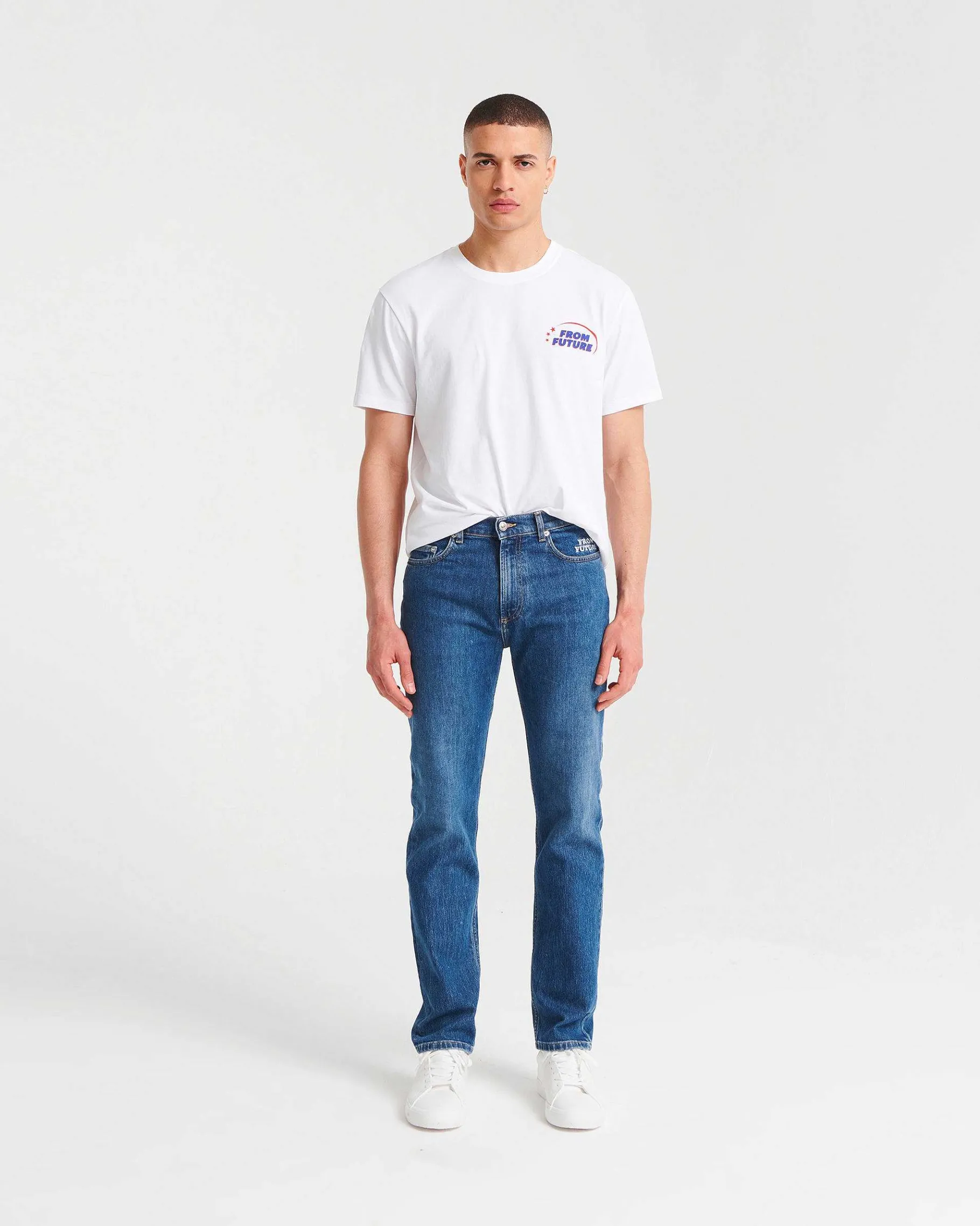 FROM FUTURE Joey Jean Coupe Droite Bleu Indigo