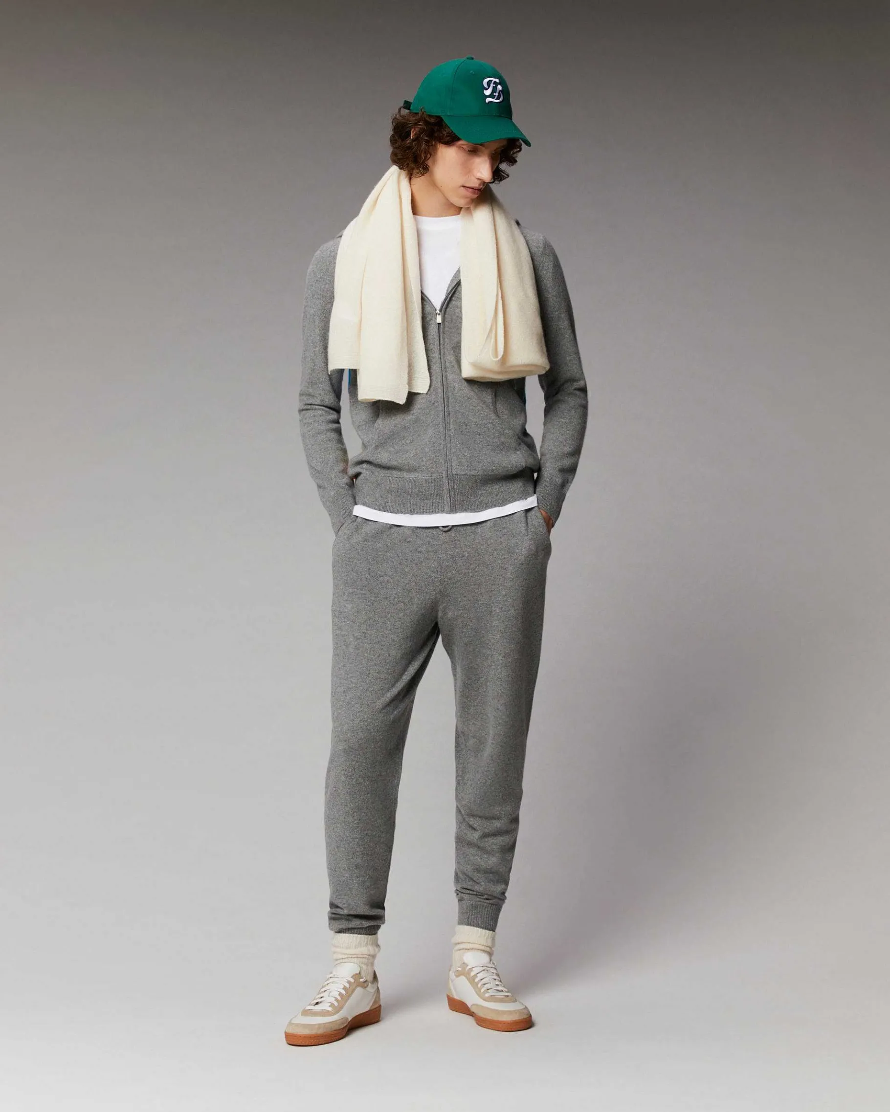 Outlet FROM FUTURE Jogging Droit Basique Gris Chine Fonce
