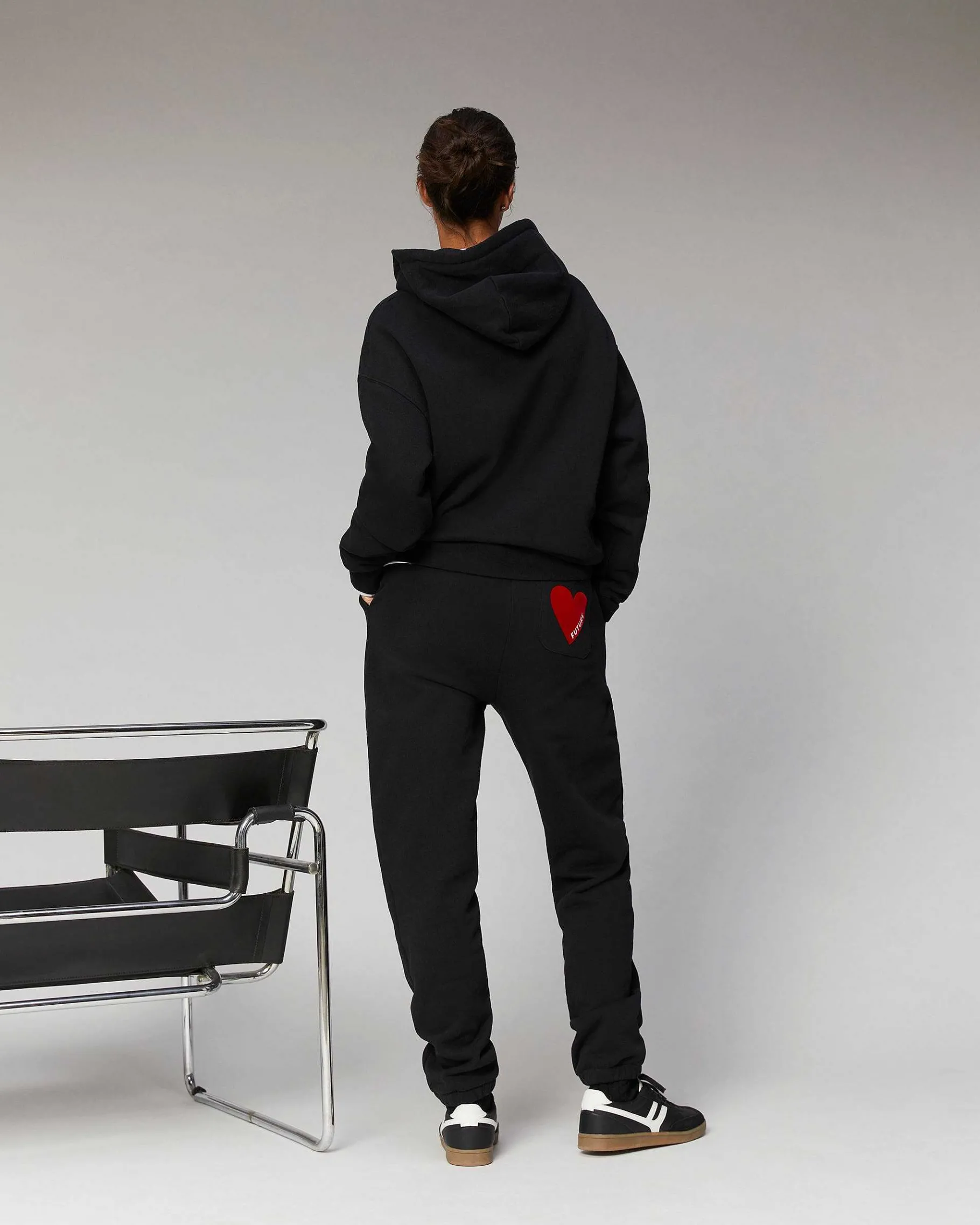 New FROM FUTURE Jogging Droit Coeur Ecru