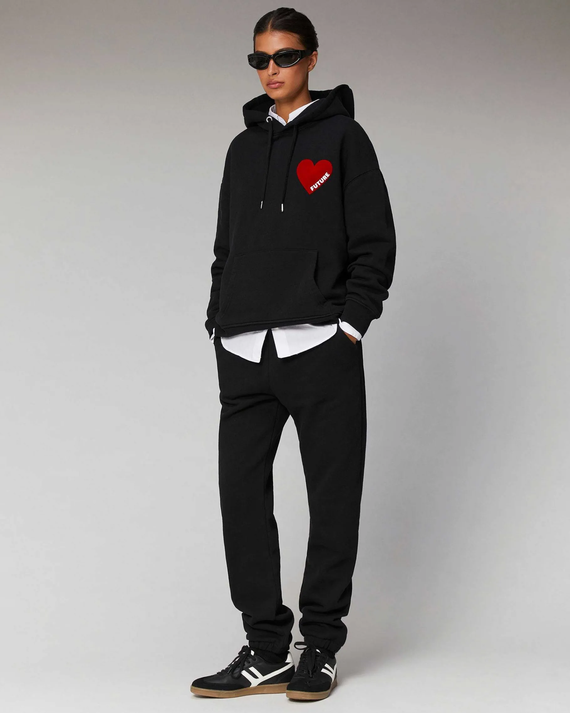 FROM FUTURE Jogging Droit Coeur Rouge Vif