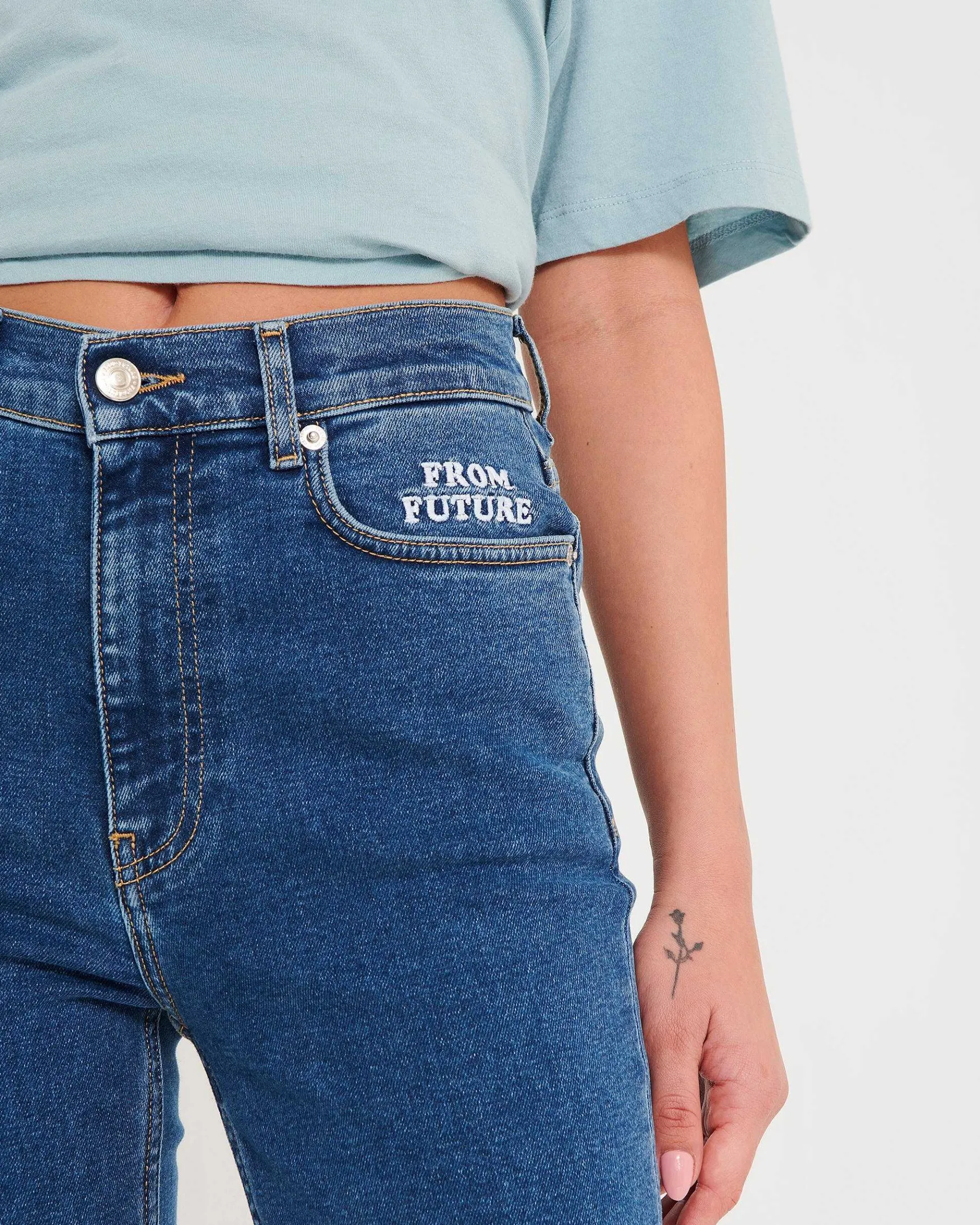 Online FROM FUTURE Johnny Jean Slim Fit Bleu Fonce