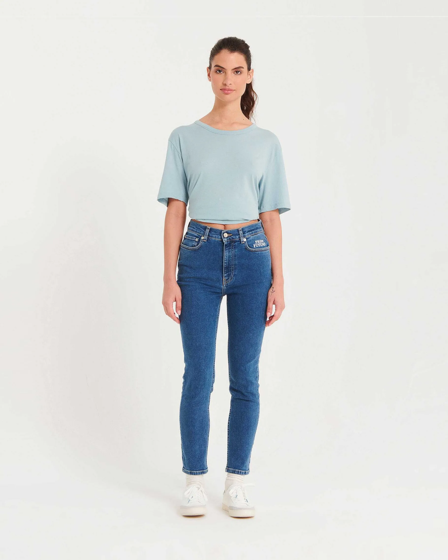 Online FROM FUTURE Johnny Jean Slim Fit Bleu Fonce