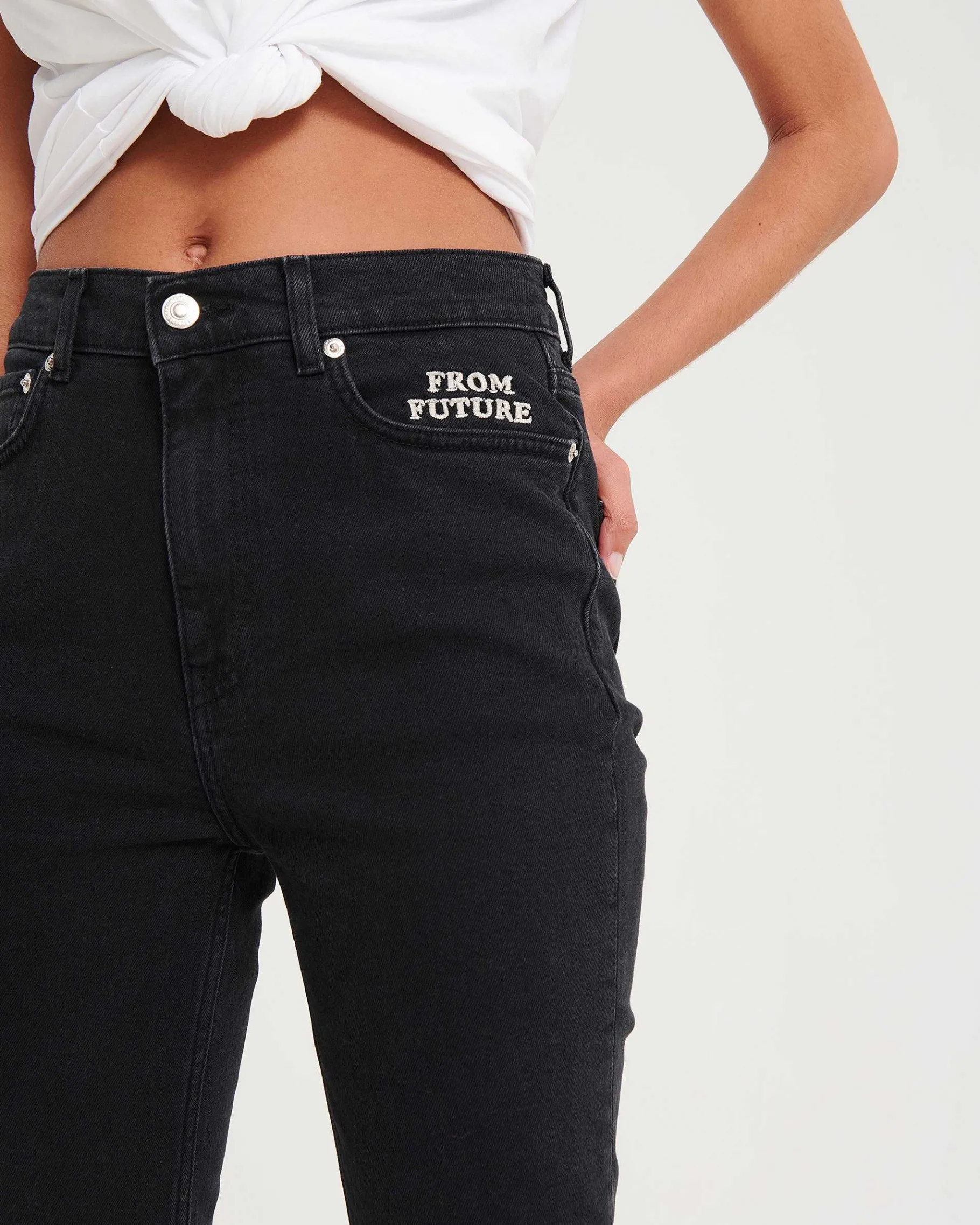 Best FROM FUTURE Johnny Jean Slim Fit Noir