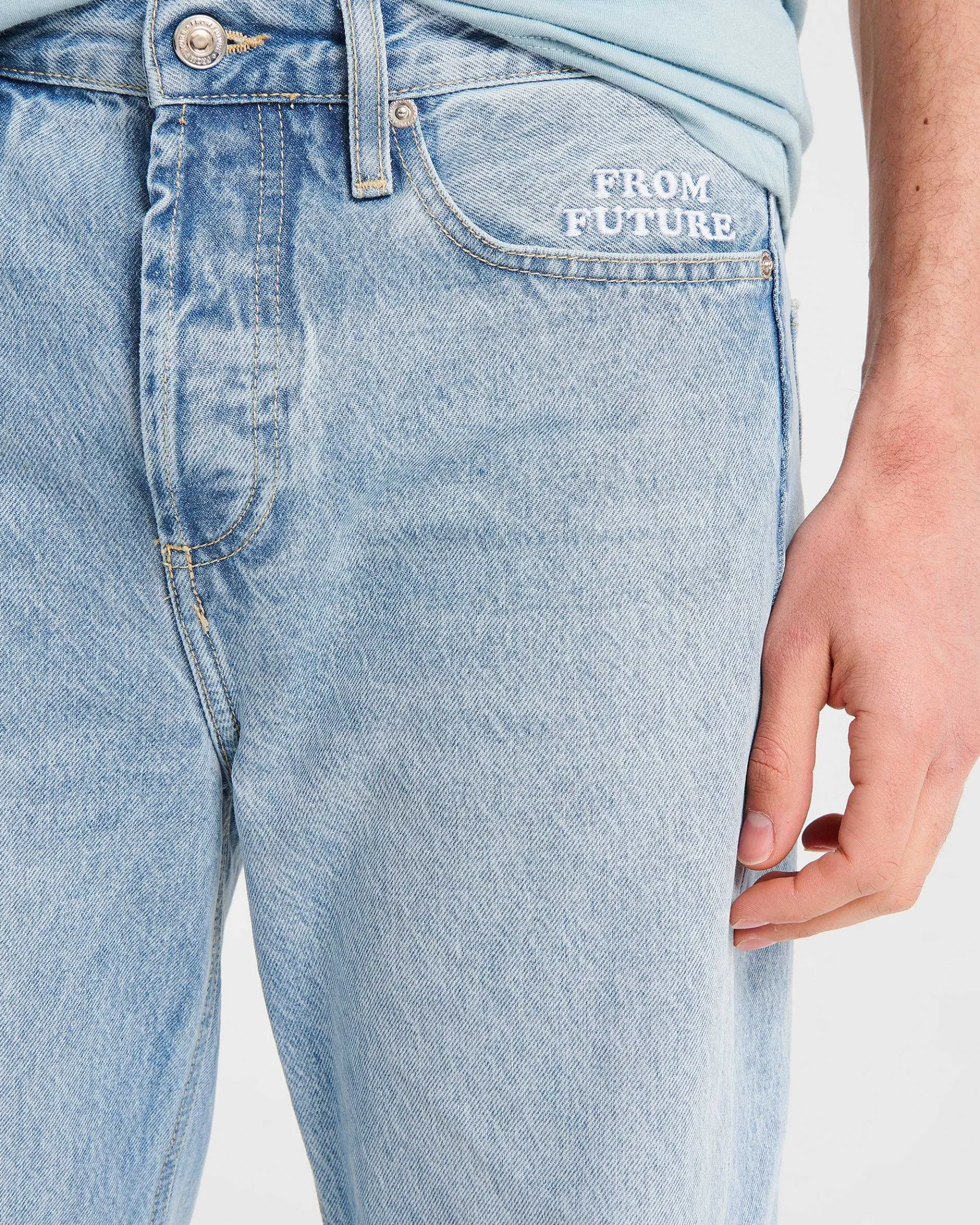 Outlet FROM FUTURE Josh Jean Coupe Baggy Light Blue