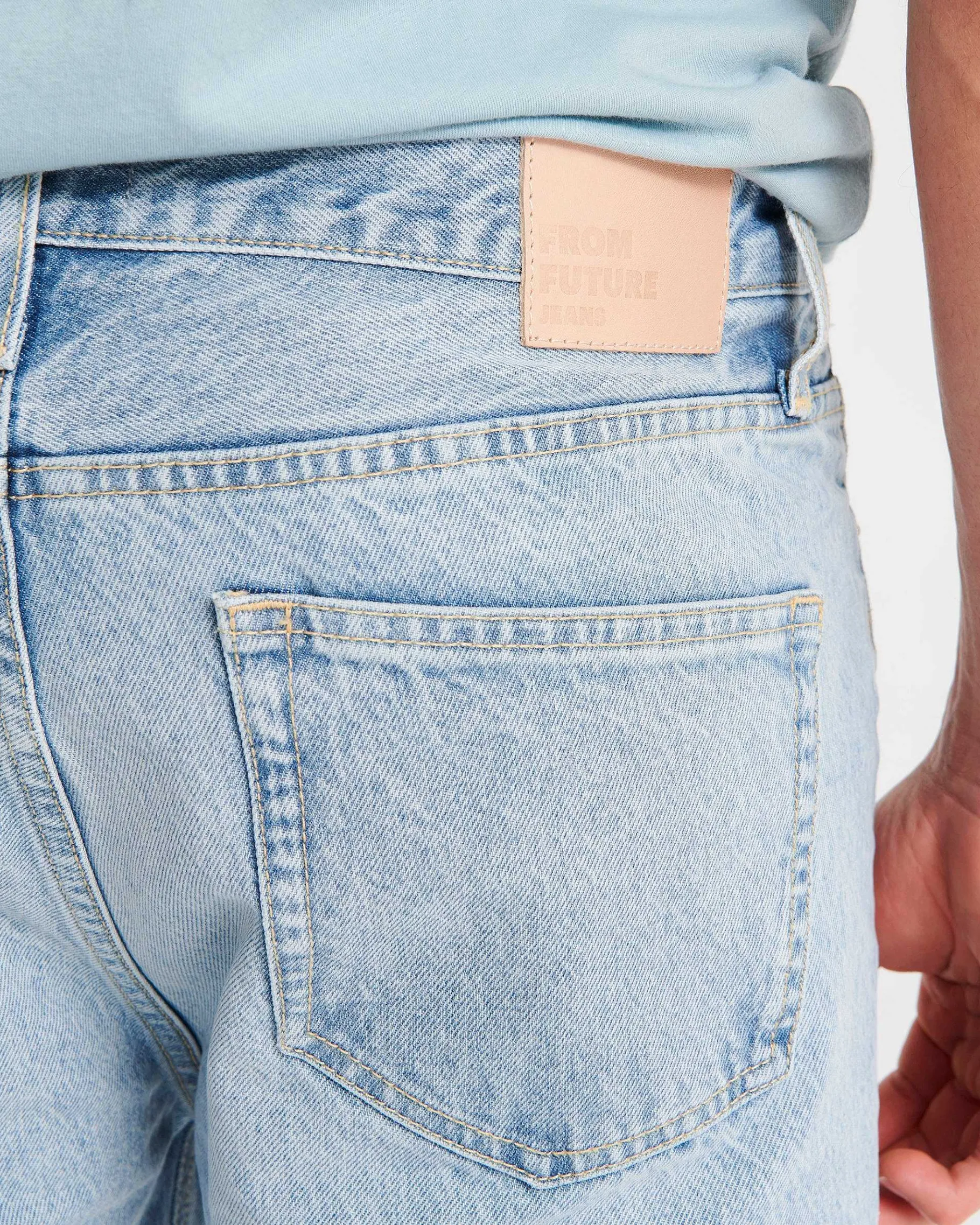 Outlet FROM FUTURE Josh Jean Coupe Baggy Light Blue