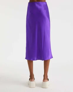 Clearance FROM FUTURE Jupe Mi Longue Gina Violet Fluo