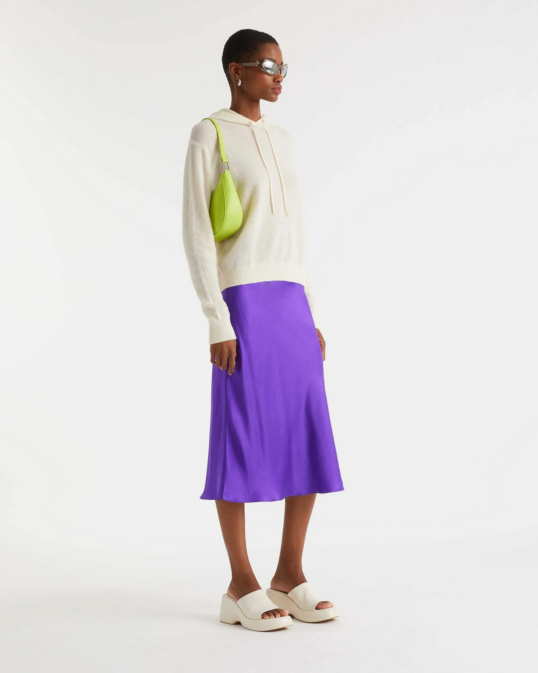 Clearance FROM FUTURE Jupe Mi Longue Gina Violet Fluo