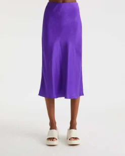 Clearance FROM FUTURE Jupe Mi Longue Gina Violet Fluo
