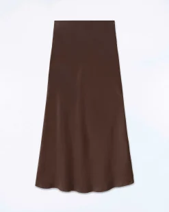 Outlet FROM FUTURE Jupe Mi Longue Vicky Chocolat