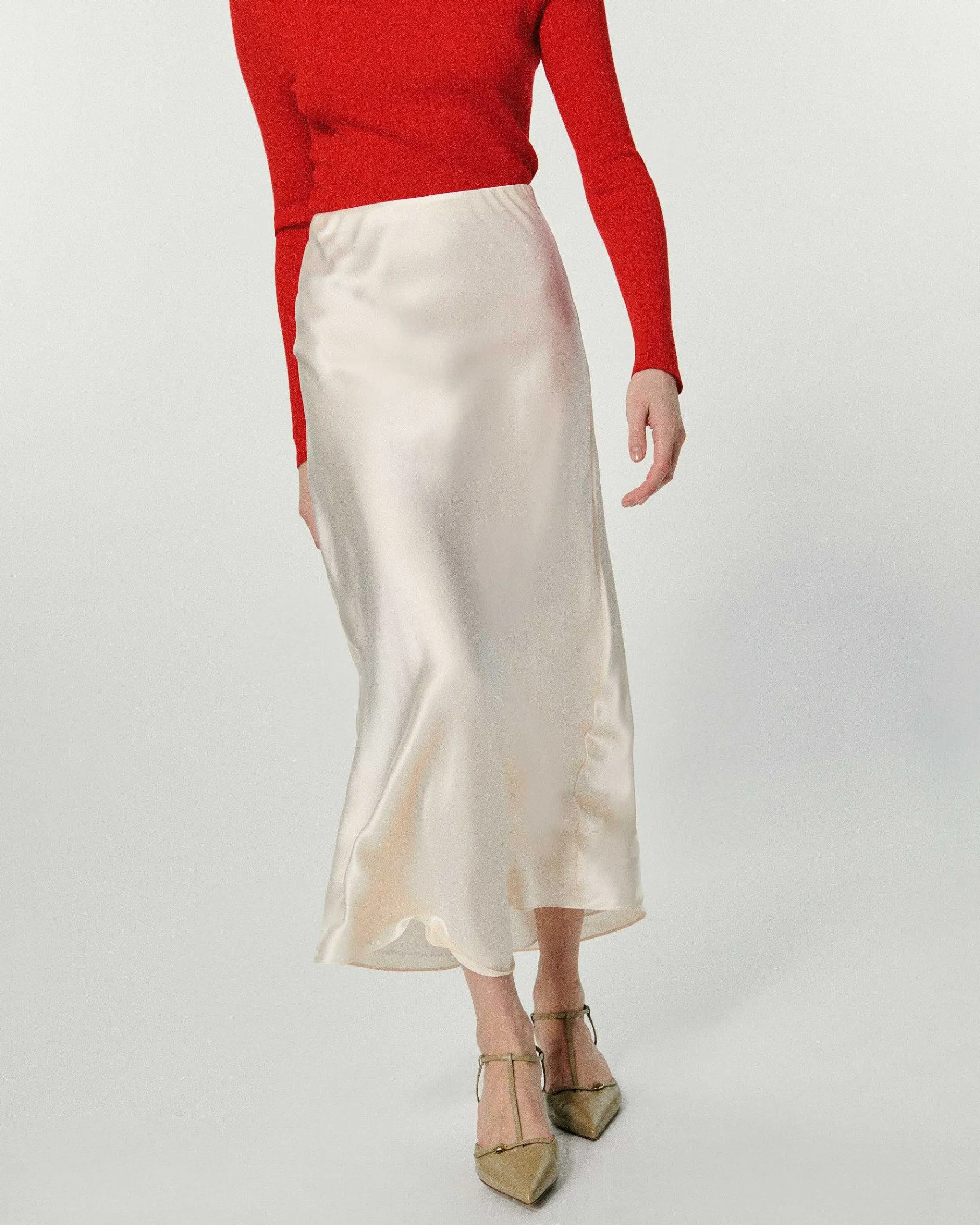 Clearance FROM FUTURE Jupe Mi Longue Vicky Champagne