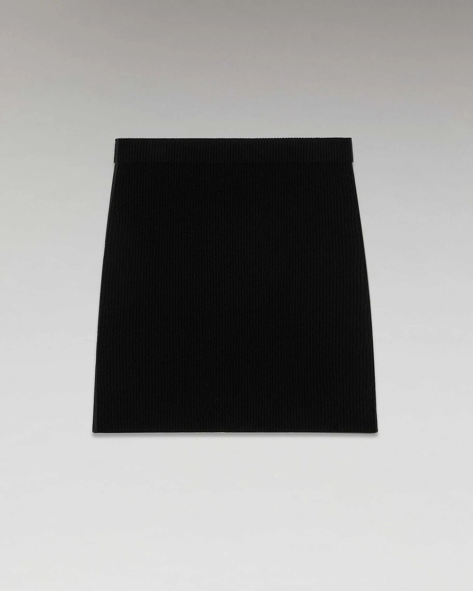 Online FROM FUTURE Jupe Mini A Cotes Noir