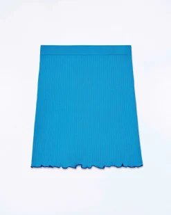 New FROM FUTURE Mini Jupe Bicolore Tropical Blue