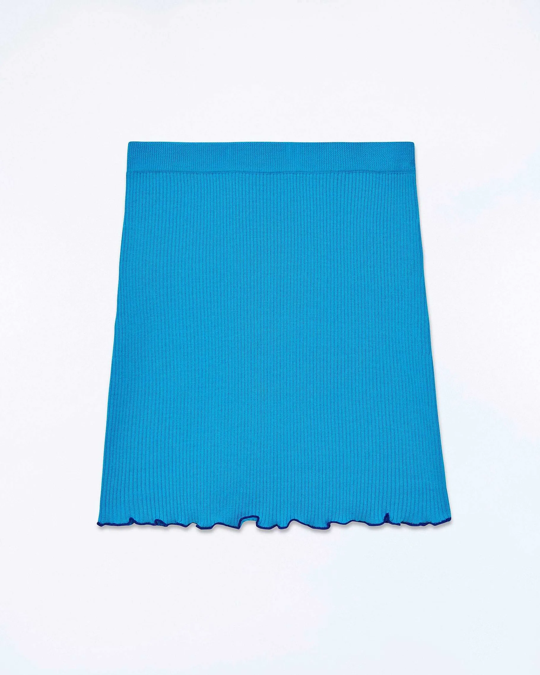 New FROM FUTURE Mini Jupe Bicolore Tropical Blue