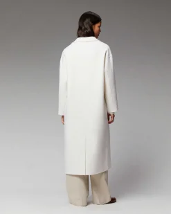 New FROM FUTURE Outerwear Manteau Long Double Face Ecru
