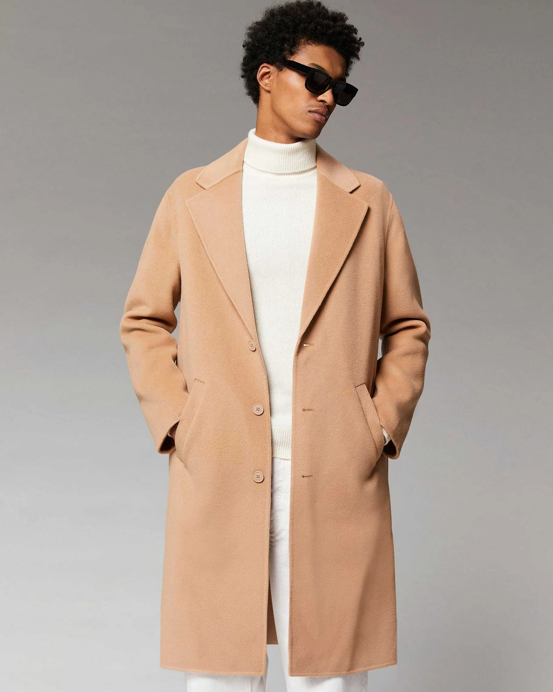 FROM FUTURE Outerwear Manteau Long Double Face Camel