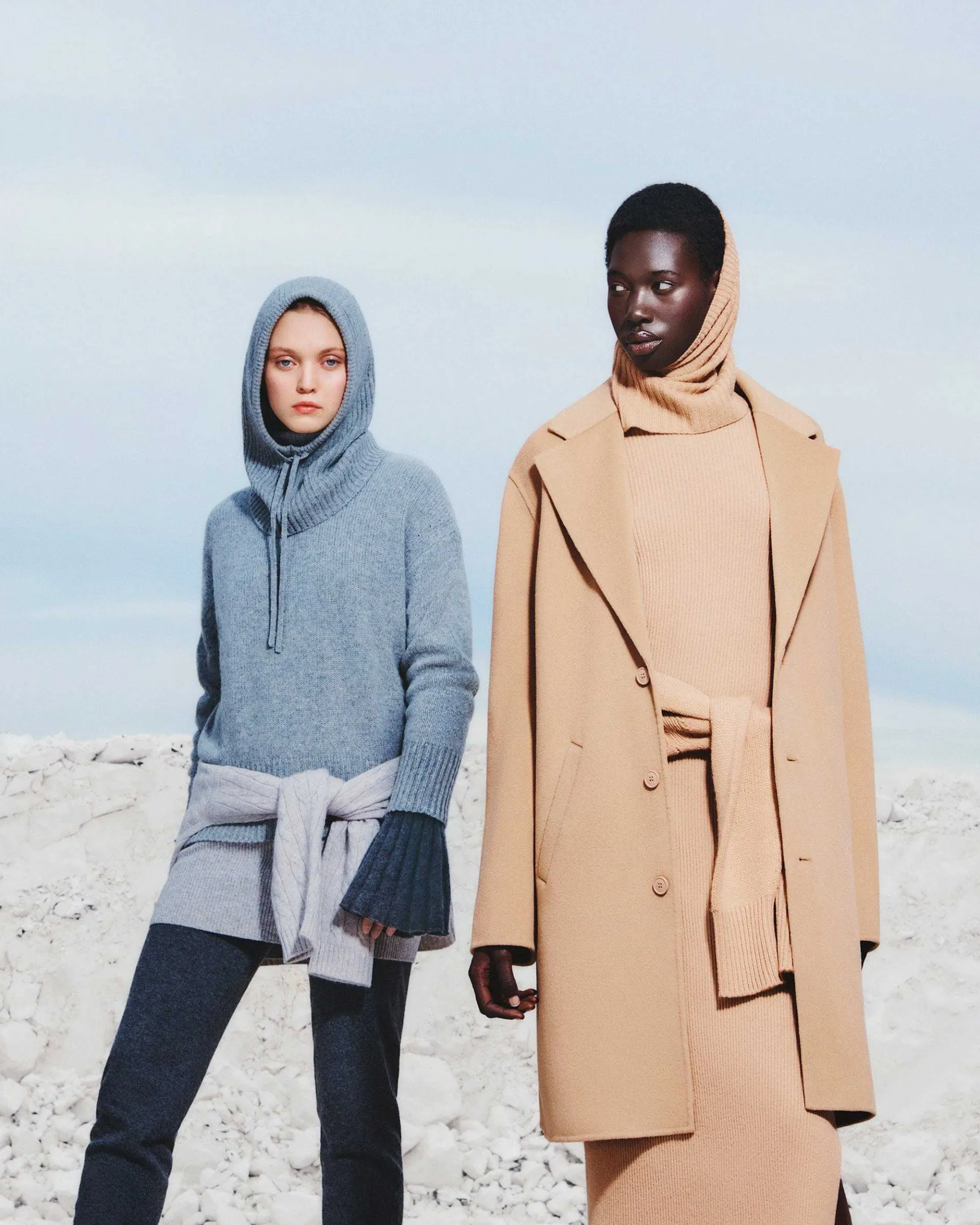 FROM FUTURE Outerwear Manteau Long Double Face Camel