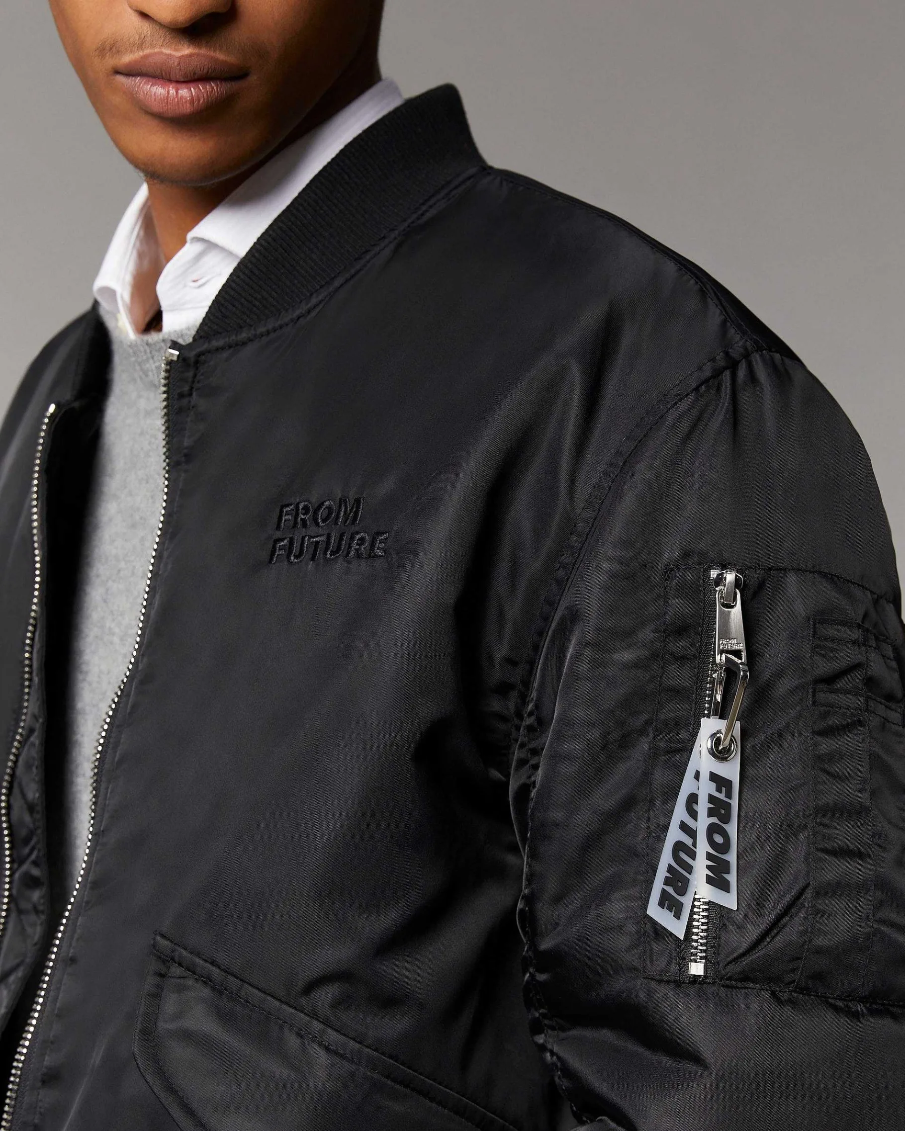 FROM FUTURE Outerwear Veste Bombers Noir