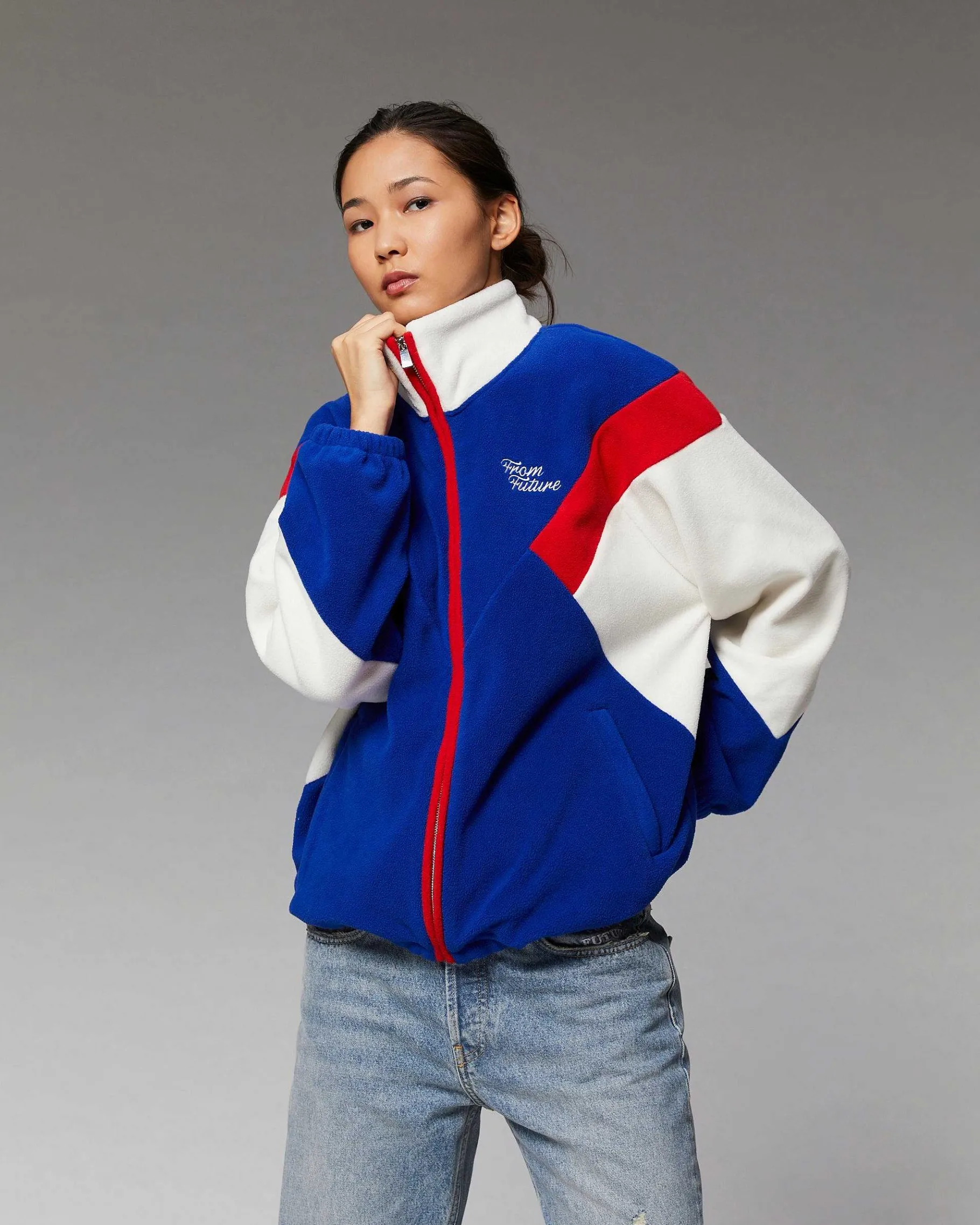 Sale FROM FUTURE Outerwear Veste Polaire Pop Blue