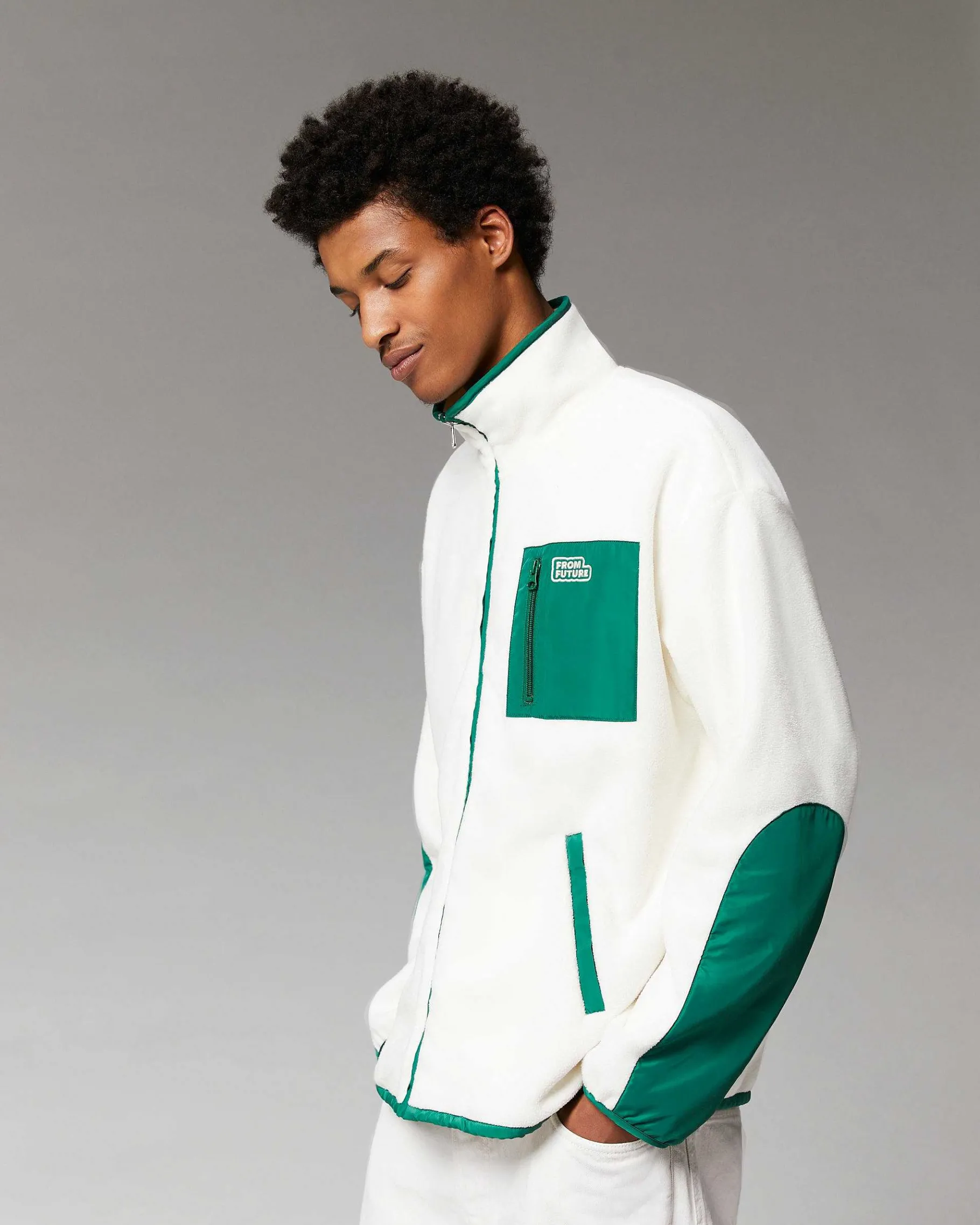 Discount FROM FUTURE Outerwear Veste Polaire Ecru