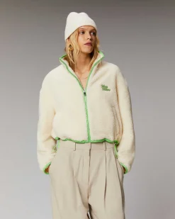 Hot FROM FUTURE Outerwear Veste Sherpa Courte Ecru