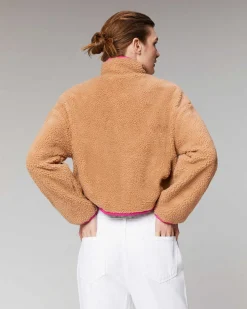 Online FROM FUTURE Outerwear Veste Sherpa Courte Camel