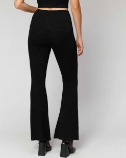 Discount FROM FUTURE Pantalon Flare Metallise Noir
