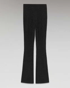 Discount FROM FUTURE Pantalon Flare Metallise Noir