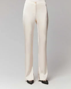 Hot FROM FUTURE Pantalon Flare Satinee Champagne