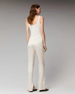 Hot FROM FUTURE Pantalon Flare Satinee Champagne