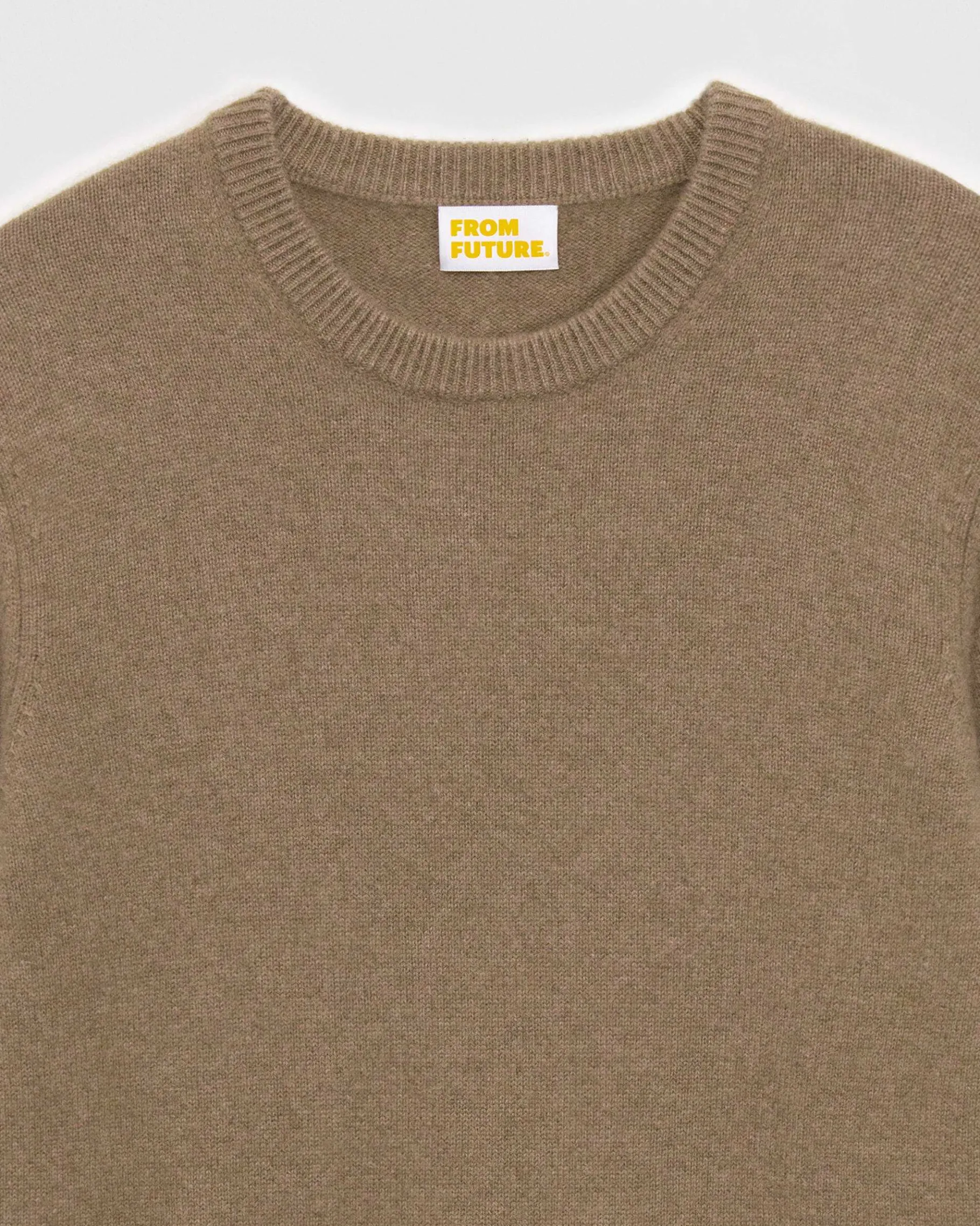Clearance FROM FUTURE Pull Basique Col Rond Taupe