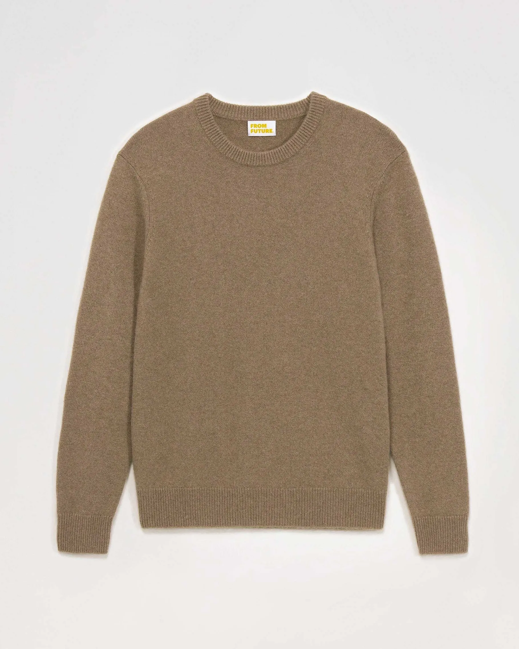 Clearance FROM FUTURE Pull Basique Col Rond Taupe