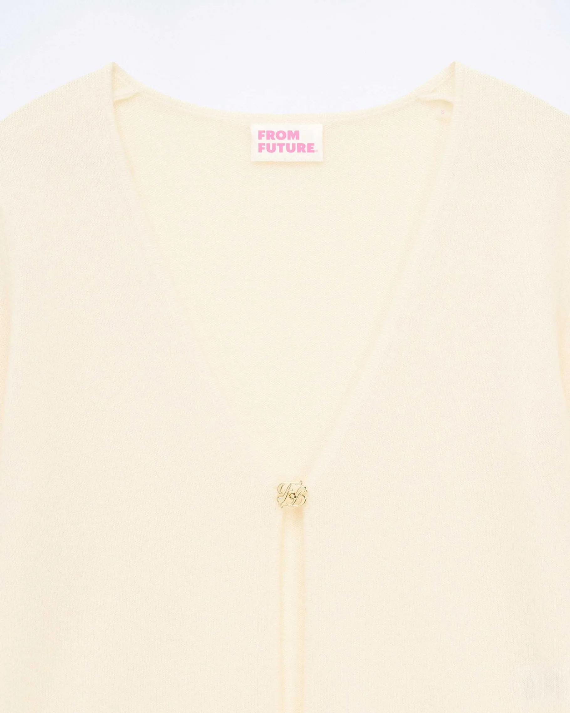 Online FROM FUTURE Pull Cardigan Ecru