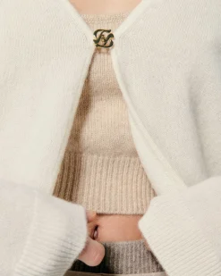 Online FROM FUTURE Pull Cardigan Ecru