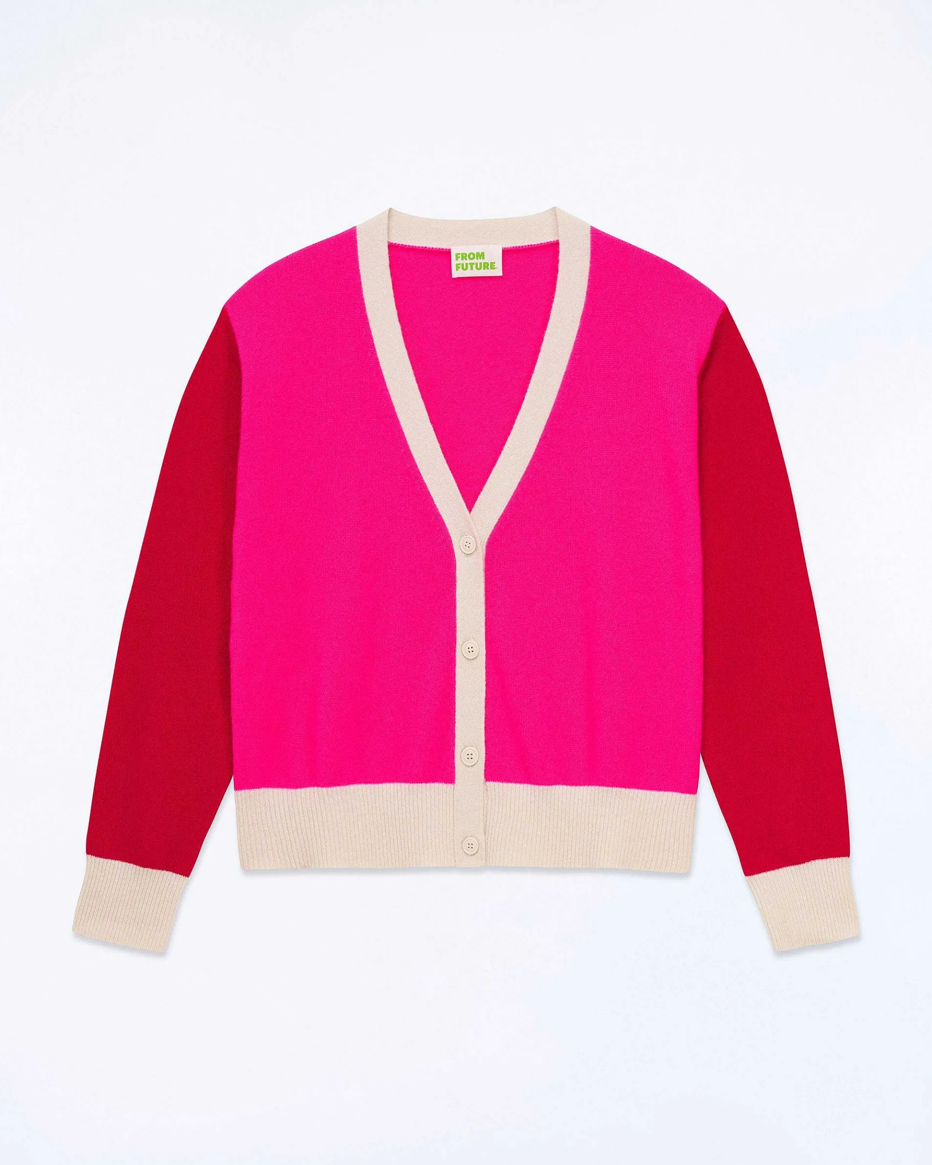 New FROM FUTURE Pull Cardigan Winter Fuschia