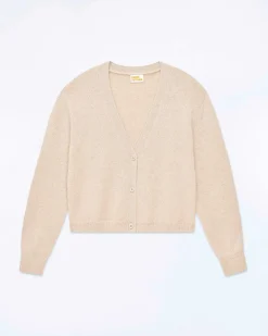 Outlet FROM FUTURE Pull Cardigan Beige Chine