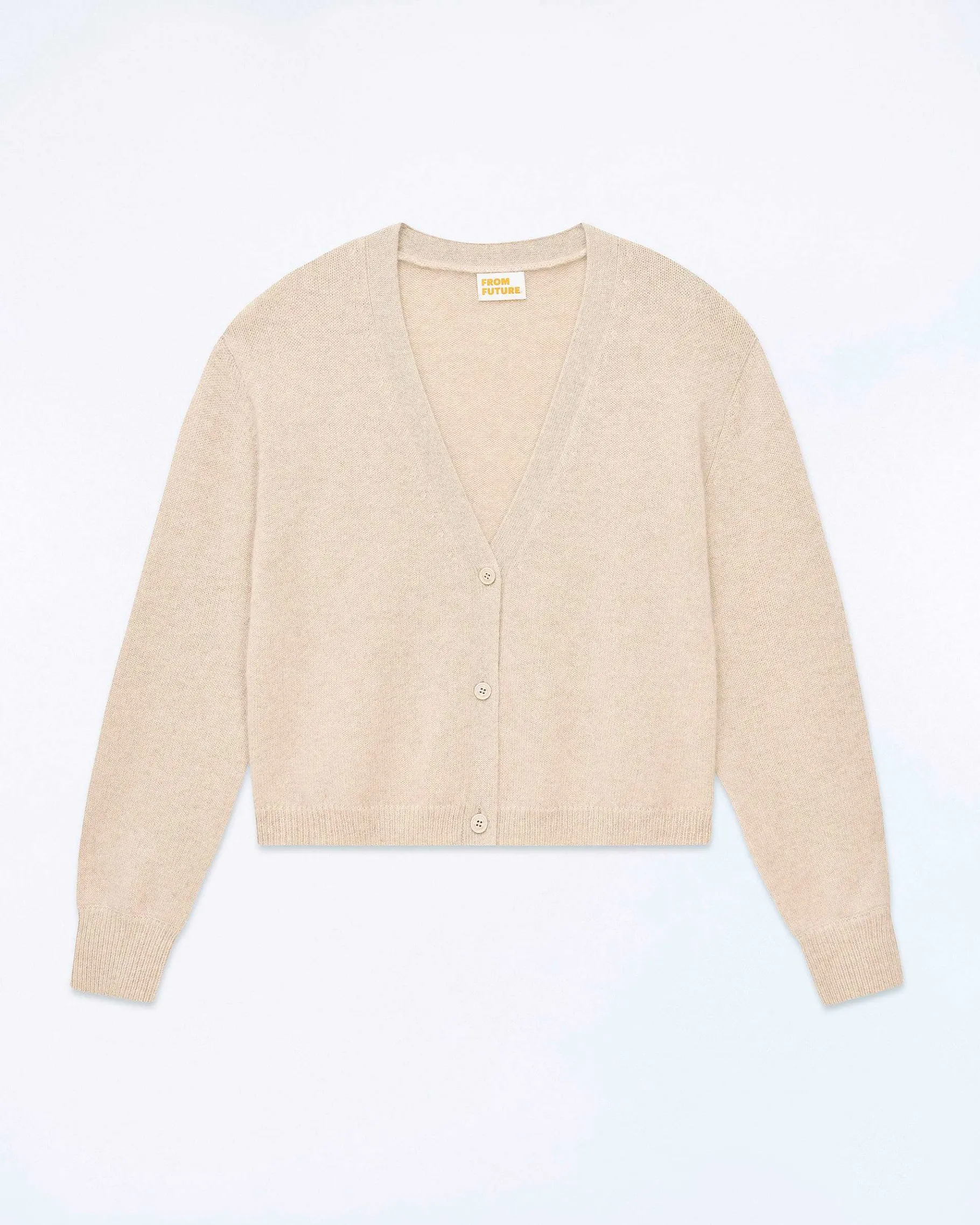 Outlet FROM FUTURE Pull Cardigan Beige Chine