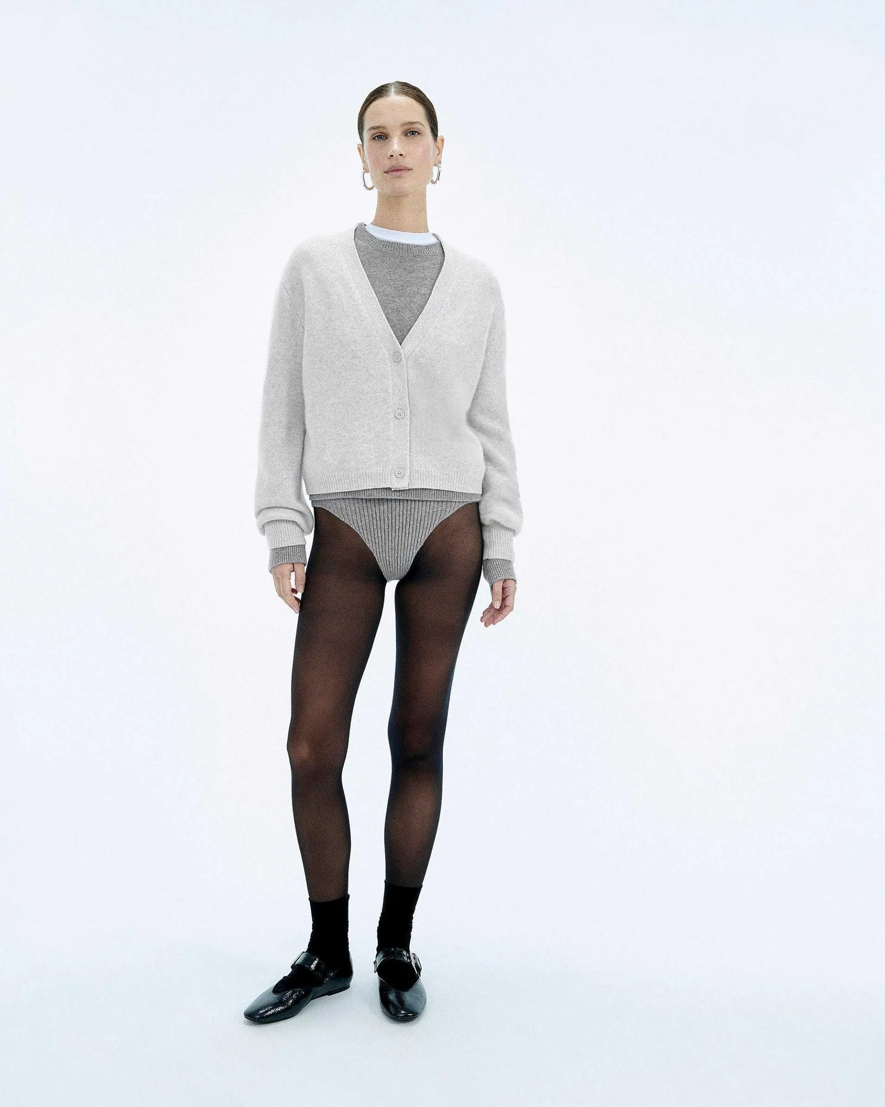 Clearance FROM FUTURE Pull Cardigan Gris Chine Clair