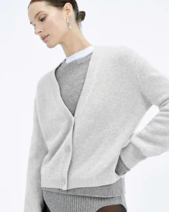 Clearance FROM FUTURE Pull Cardigan Gris Chine Clair