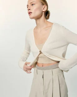 Outlet FROM FUTURE Pull Cardigan Ecru