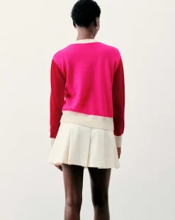 FROM FUTURE Pull Cardigan Winter Fuschia