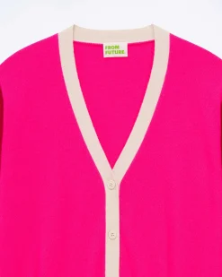Best FROM FUTURE Pull Cardigan Winter Fuschia