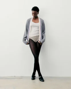 New FROM FUTURE Pull Cardigan Gris Chine Fonce