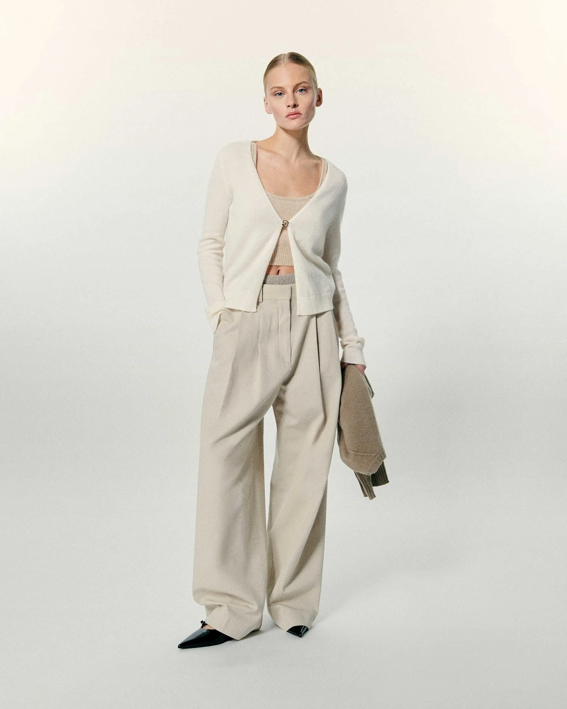 Best FROM FUTURE Pull Cardigan Ecru