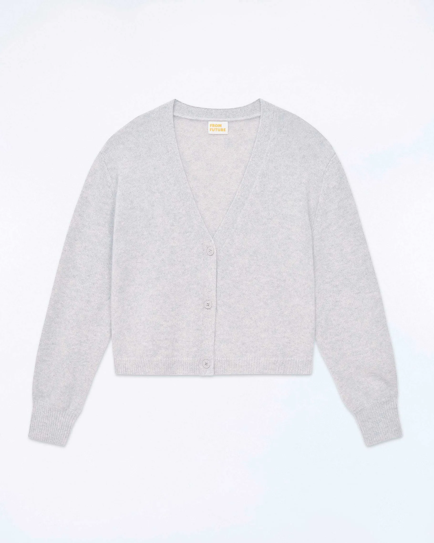 Online FROM FUTURE Pull Cardigan Gris Chine Clair