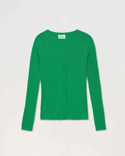 Discount FROM FUTURE Pull Cardigan A Cotes Summer Green