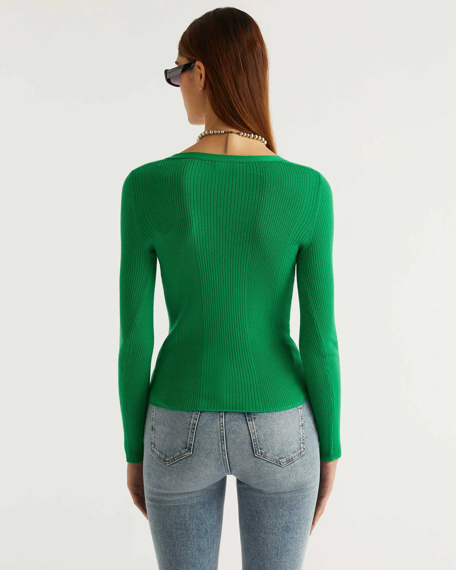 Discount FROM FUTURE Pull Cardigan A Cotes Summer Green