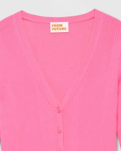 Online FROM FUTURE Pull Cardigan A Cotes Holiday Pink