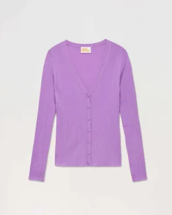 New FROM FUTURE Pull Cardigan A Cotes Holiday Lilac