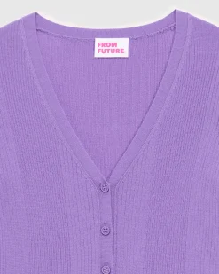 Online FROM FUTURE Pull Cardigan A Cotes Power Lilac