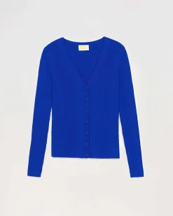Clearance FROM FUTURE Pull Cardigan A Cotes Pop Blue
